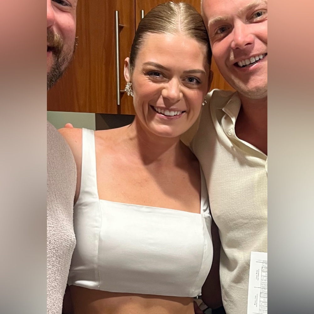Abercrombie & Fitch White Crop Top